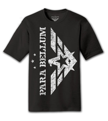 “Reoriented” Black Moisture Wicking T-Shirt