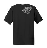 “Reoriented” Black Moisture Wicking T-Shirt